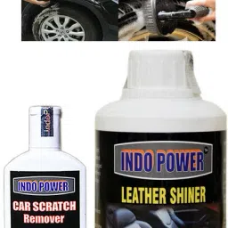 LEATHER SHINER 250ml+ Scratch Remover 100gm.+All Tyre Cleaning Brush Combo-23