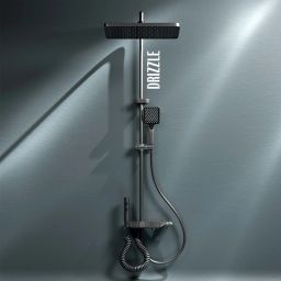 Ruhe Drizzle 4-in-1 Piano Overhead Shower Panel Includes Hand Shower & Health Faucet Shower Panel-14