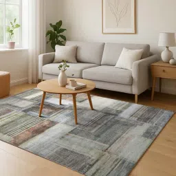 obsessions Olive and Rust Abstract 4x6 Feet Machine Made Carpet-picture-24
