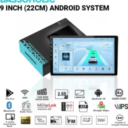 bassoholic 9 Inch Android 10 System with 2GB/32GB RAM & ROM, IPS /HD Display/GPS/SWC Car Stereo image 2