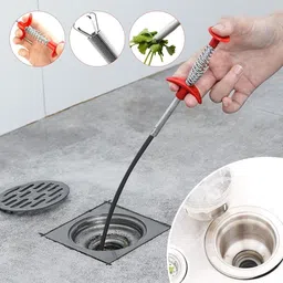 webdealz Sink Cleaning Pipe Drain Cleaner Hair Catcher Wire|Spring Stick Hook X1.3063 Hook 1-picture-8