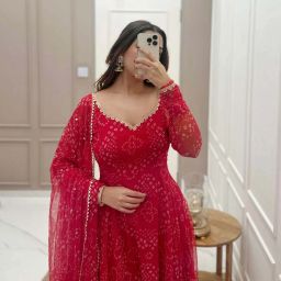 Printed Georgette Stitched Anarkali Gown-image-21