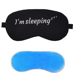 Sleeping Eye Shade Mask Cover for Insomnia, Meditation, Puffy Eyes and Dark Circles Sleeping Black With Gel-image-99