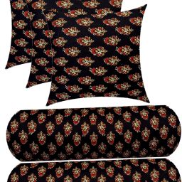 Microfibre Floral Bolster Pack of 5-image-80