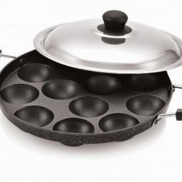 12-Cavity Appam Pongal Gabgotta Paniram Panikarnikka Pancake Modual H-145 Paniarakkal with Lid 0.125 L capacity 23 cm diameter-image-53