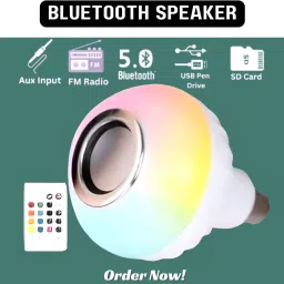 GUGGU Bluetooth Music Bulb Speaker With Remote Control Change Disco light for HomeE110 Smart Bulb-picture-4