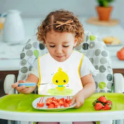 Children's Eating Baby Bib Waterproof Coverall Reverse Dressing Sleeveless Apron-24