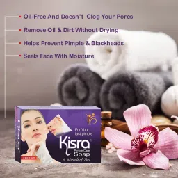 kisra Premium Acne Prone Skin - Controls Acne Development - Clears Out Clogged Pores - Formulated Specially To Create A Barrier Against Acne Development – Pimple Care Soap image 3
