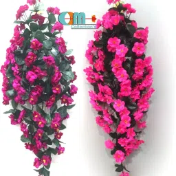 Artificial Creepers hanging flower Multicolor Daisy Artificial Flower with Pot-image-5