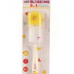 BLOSSOMS Baby 2 in 1 Bottle & Teat Cleaning Brush Kit - BPA Free - Durable - Easy to Use-image-13