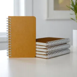 Pocket Notebook – Blank Pages | Kraft Cover | 100 GSM Paper | Pocket-size Notebook | White Spiral Binding | Blank Pages 120 Pages-picture-33