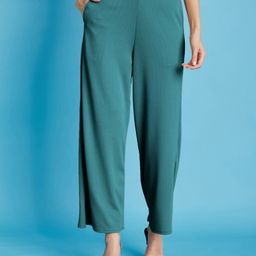 selvia Women Relaxed Dark Green Lycra Blend Trousers-picture-18