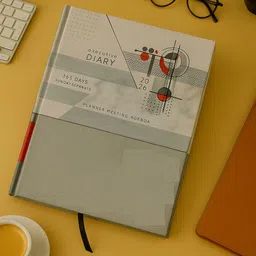 excel Executive Style Month Cut Hard Bound Diary with Sunday separate Pages Regular Diary 2026 Ruled (Cover Color may be Different) 365 Pages-picture-17