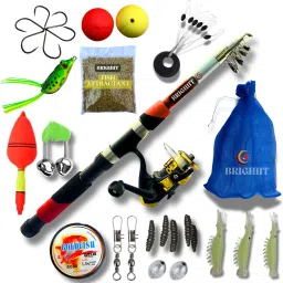 2.1 MTR FISHING ROD REEL FULL COMBO WITH FISHING KEEPING NET FDL210 Multicolor Fishing Rod-image-18