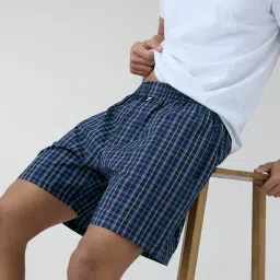 100% Super Combed Cotton Checkmate Checkered Men Boxer-image-39