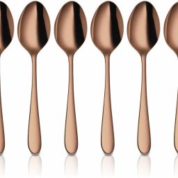 Jasmine Rose Gold PVD Coating Tea Spoon Stainless Steel Cutlery Set-20