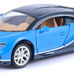 Bugatti Sports Car Toy - Blue - Diecast Metal - Pullback Action-picture-15