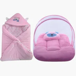 Fibre Kids Washable Combo Blanket For New Born Comfortable and Bedding Set Protective Mosquito Net Mosquito Net-picture-4