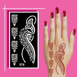 Artistic Mandala Henna Stencil Templates for Hand and Wrist Decoration-image-72