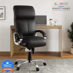 flipkart perfect homes Henry Split Leather Office Adjustable Arm Chair-picture-23