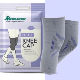 Excell Knee Cap 4-Way Stretch Support for PainRelief & Injury Recover Size-M Knee Support-image-0