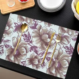 ana Maroon Cotton Floral (Set of 7) Table Linen Set-picture-13