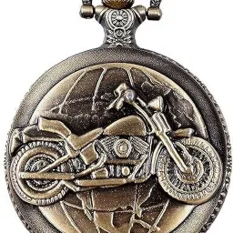 Exciting Lives Vintage Motorcycle Pocket Watch 2738 Bronze Stainless steel Pocket Watch Chain-image-39