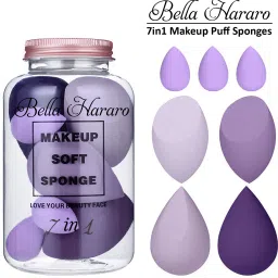 Elastic Soft 7in1 Makeup Perfecting Sponge Puff Beauty Blender with Plastic Jar-image-42