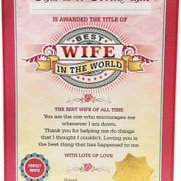Best Wife in the world Certificate - Unique gifts for Wife Greeting Card-image-64