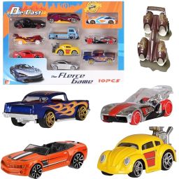 Metal Car Toys for Kids 10PCs Unbrekable Superhero Diecast Model Car Toy-image-30