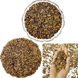 shubhanjali Tiger Eye Chips Stone for Vastu Small Brown Tumbled Chip Crushed Stone Healing Reiki Crystal Jewelry Making Home, Irregular Shaped Stones Tumble Gemstones Products Correction 100 Grams Regular Asymmetrical Crystal Stone-picture-28