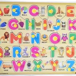 Wooden Alphabet Educational Board Read&Learn Alphabet Board ABCD Learning-15