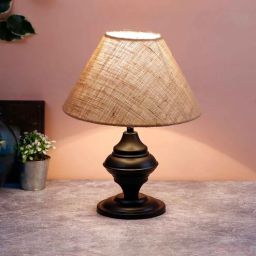 new era Beige Jute table lamp with black base-picture-40