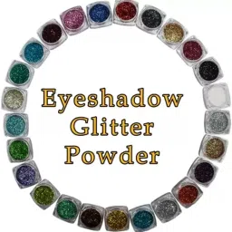 Multicolor Eyeshadow Glitter Powder (Eyes + Face + Body) 25 pcs (Multicolor)-image-40