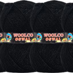 Brilon Acrylic Hand Knitting Yarn Balls Pack of 4 (50g Each) (BLACK)-image-33