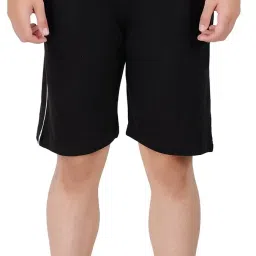 Solid Men Black Basic Shorts-image-38