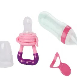 NEW PINK NIBBLER WITH SPOON FOR FEEDING BABY BOTTLE AND NOT HARMFULL Feeder-picture-20