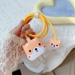 VAPRIF Charger Cover Compatible iPhone 18W/20W Cute Shiba Inu Dog Cat Cable Protector Cable Protector-image-60