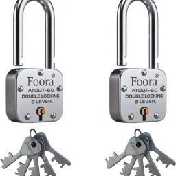 Atoot 60mm Long Shackle Lock with 5 Keys-(Pack Of 2) Padlock-image-92