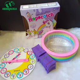Hopscotch Ring Game 13 Multi-Colored Plastic Rings and Connectors-24