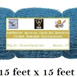 Anti Bird Net / Garden Net 15 x 15 Feet 225 SQ FT HDPE Nylon Balcony Net - BLUE Hiking Net-picture-29