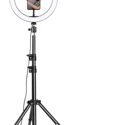 Wrapo 10 Inch Selfie Ring Light Tripod Kit, Phone Holder, Aluminum Stand Extends to 50", USB Powered, Compatible with iPhone & Android, 3 Color Modes, Video, Photos, Makeup, TikTok Ring Flash-picture-13