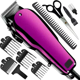 QGS Men’s AR Powerful Hair Clipper Professional Beard Moustache Hair Cutting Trimmer Fully Waterproof Grooming Kit 1250 min Runtime 7 Length Settings-image-30