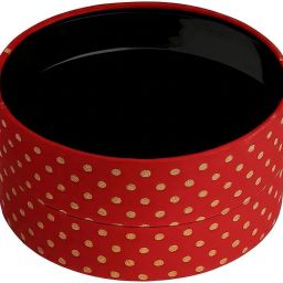 Red Cylinder Mirror For Jewelry Ring Keeping Vanity Box-image-90