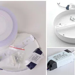 hybrix LED Ceiling Surface Light 6 Watt [3+3 Watt] Down Light, Ceiling Surface Mounted Spotlight, Dual Color 3D Effect Super Bright Blue & White Combination, 4 Inch Diameter, No Need To Cut Ceiling (SINGLE UNIT) Surface Ceiling Light Ceiling Lamp image 3
