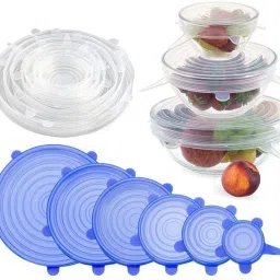 Silicone Stretch Lids, Multi Size Reusable Silicone Lids Food and Bowl Covers 2.6 inch, 3.8 inch, 4.5 inch, 5.7 inch, 6.5 inch, 8.3 inch Lid Set-picture-10