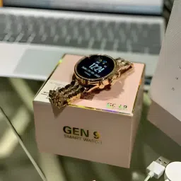 dicrobots gen 9 smartwatch gold edition with diamonds straps and silicon strap Smartwatch-image-0