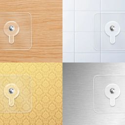 (PACK OF 10)Multipurpose use bathroom and kitchen storage hook Hook 10-image-100
