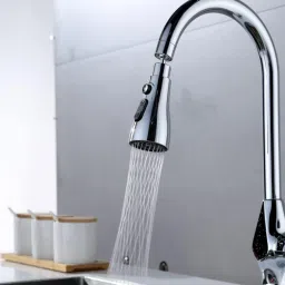 Black Silver Rotating Tap 360° Swivel Shower Kitchen Sink Faucet Extension Spray Faucet Function Diverter-image-53
