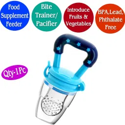 duggu kids Teether and Fruit Feeder Easy to Hold and Nibbler with Protective Cap BPA Free Teether image 3